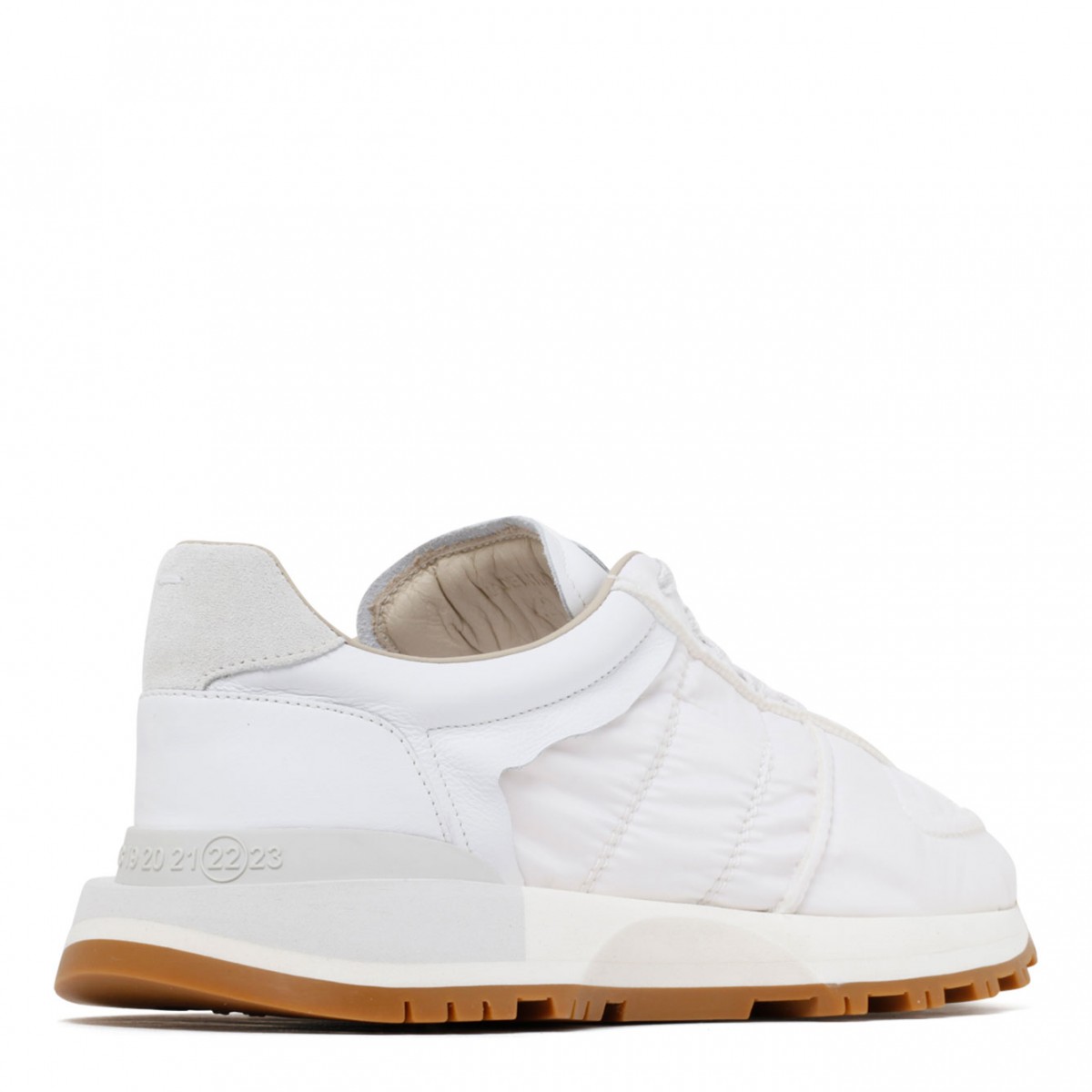 White Leather Low Top Sneakers