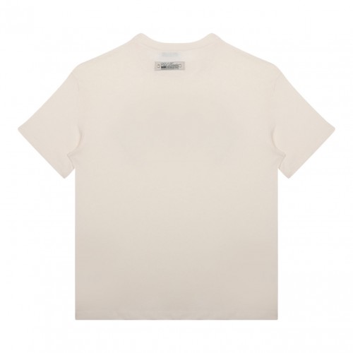 Cream White Logo Print T-Shirt 2