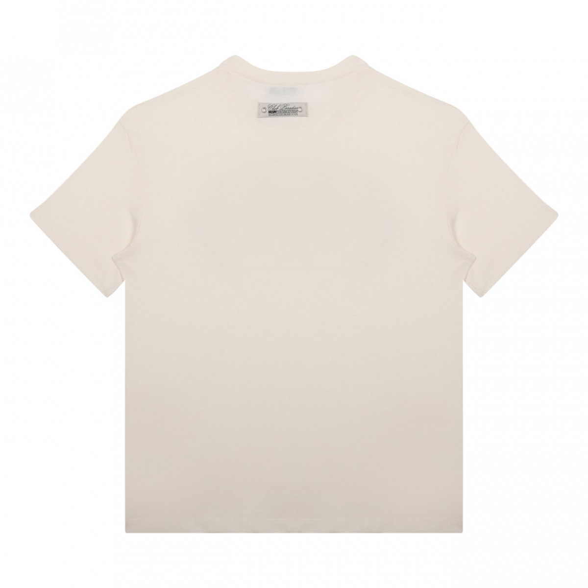 Cream White Logo Print T-Shirt
