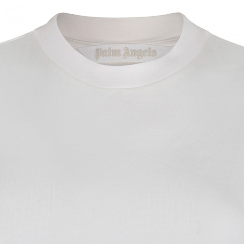 White Logo Underband Crop Top