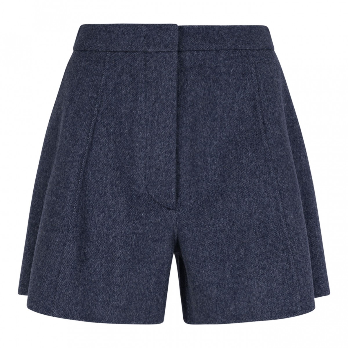 Slightly Flared Blue Bermuda Shorts