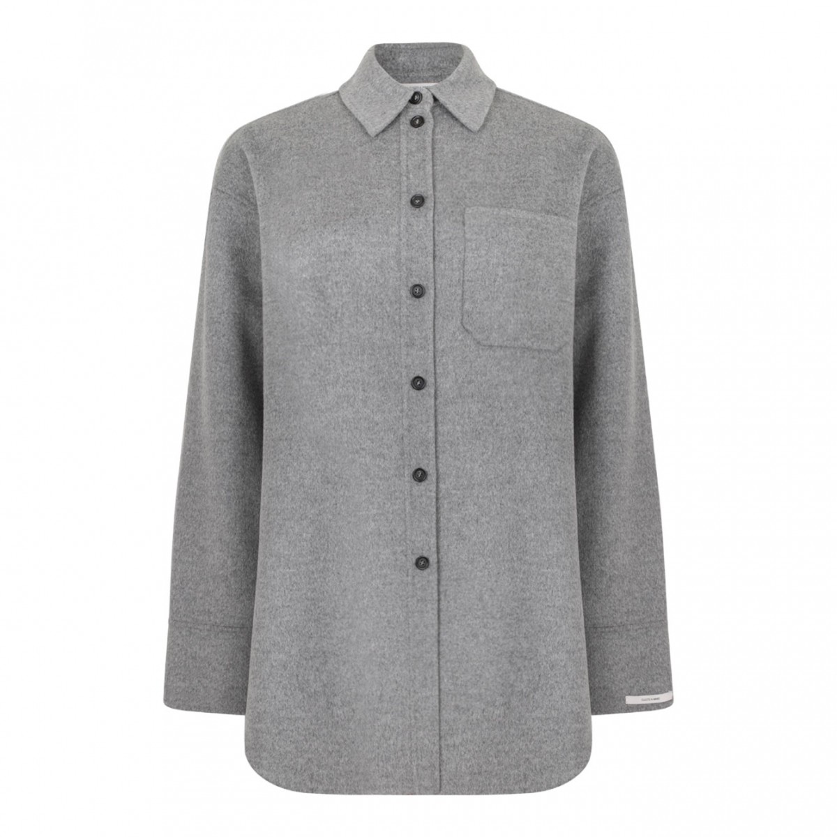 Medium Grey Oversized Wool Shirt