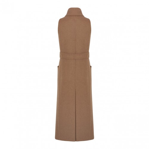 Sleeveless Camel Coat 2