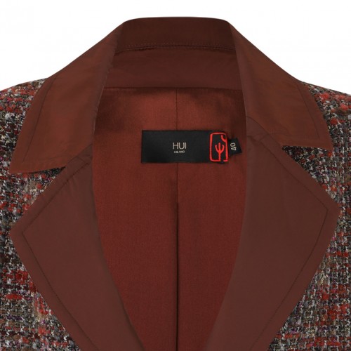 Multicolour Midi Tweed Coat