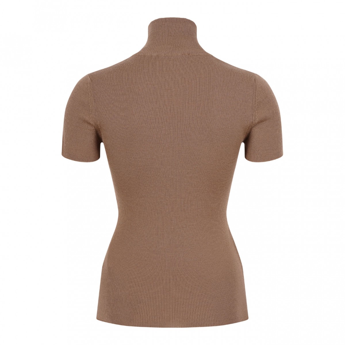 Camel Wool Yarn Turtleneck