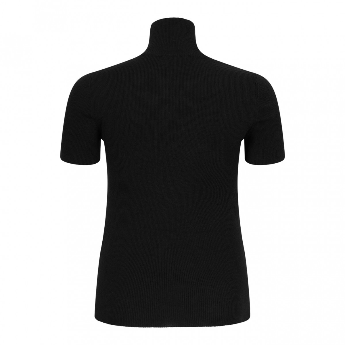 Black Wool Yarn Turtleneck