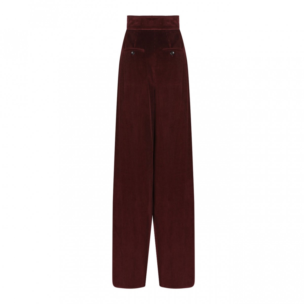 Cherry Wide Leg Velvet Trousers