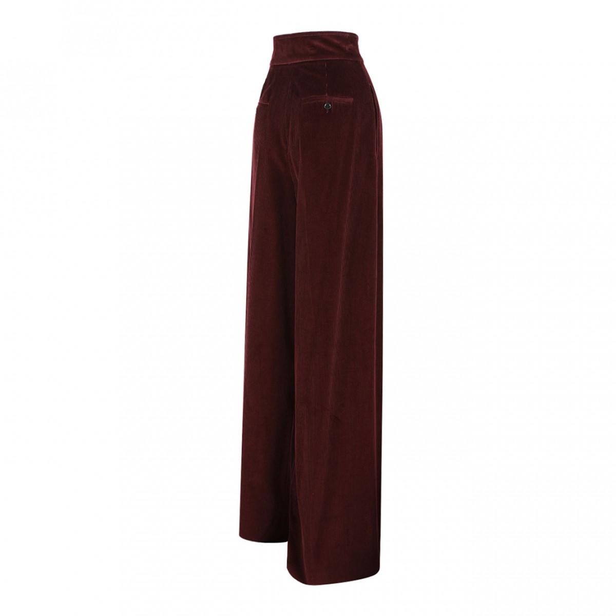 Cherry Wide Leg Velvet Trousers