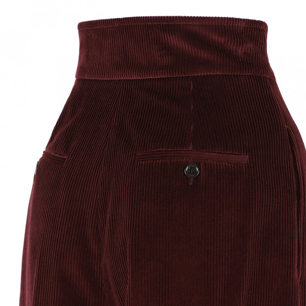 Cherry Wide Leg Velvet Trousers