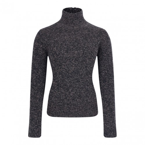 Turtleneck In Wool And Cashmere Mouline