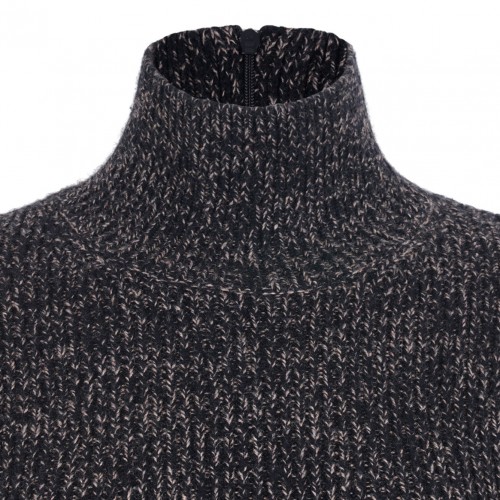 Turtleneck In Wool And Cashmere Mouline