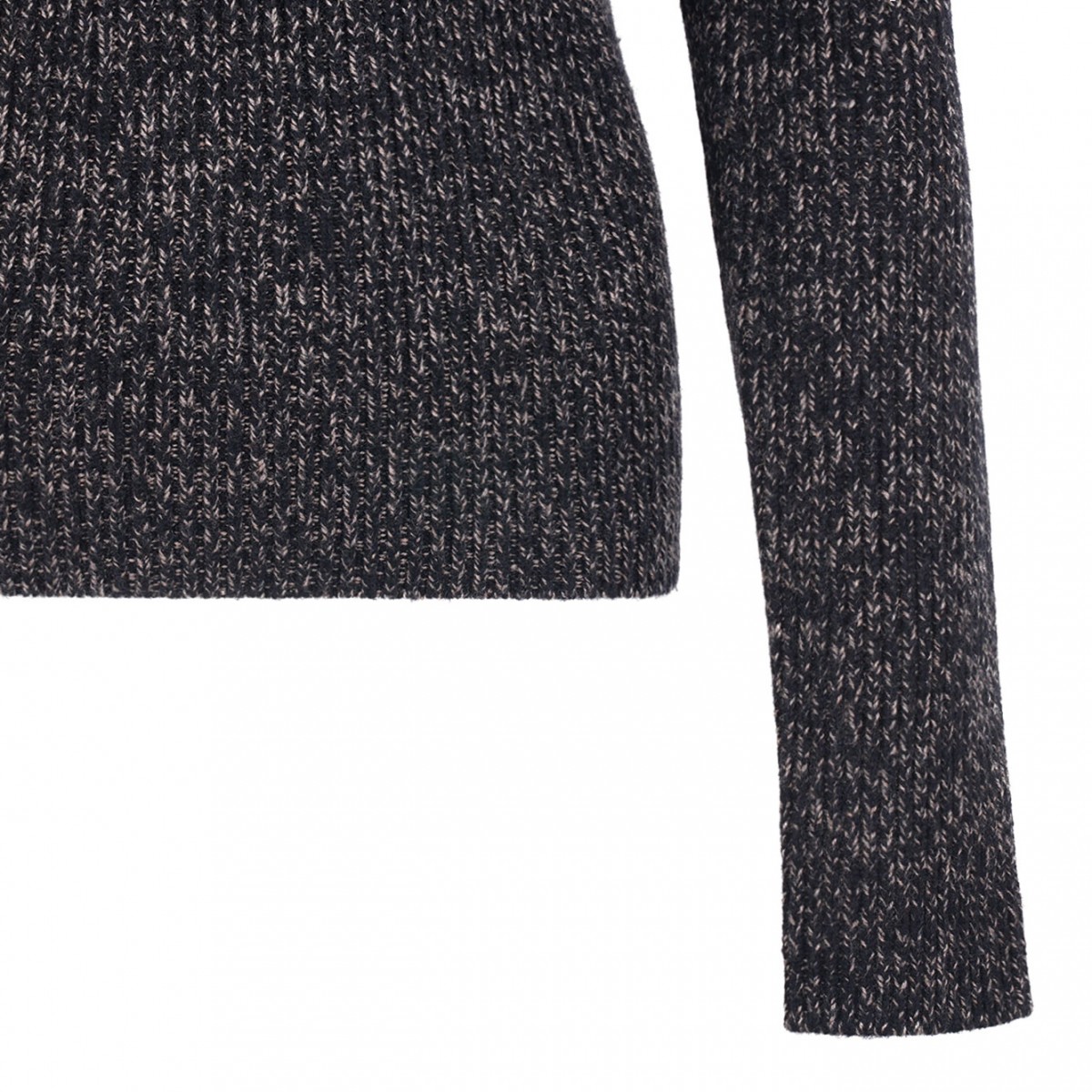 Turtleneck In Wool And Cashmere Mouline