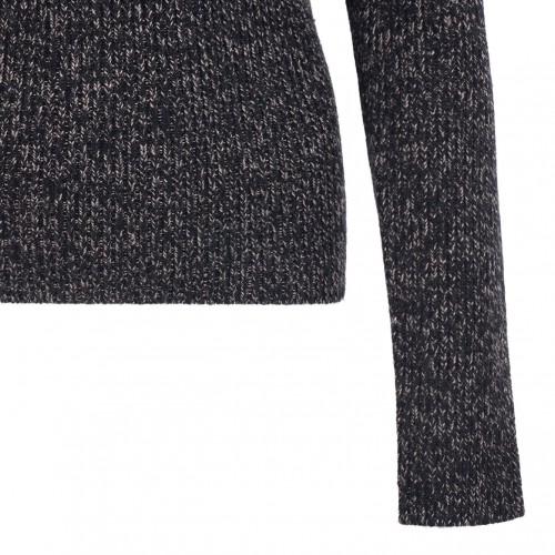 Turtleneck In Wool And Cashmere Mouline