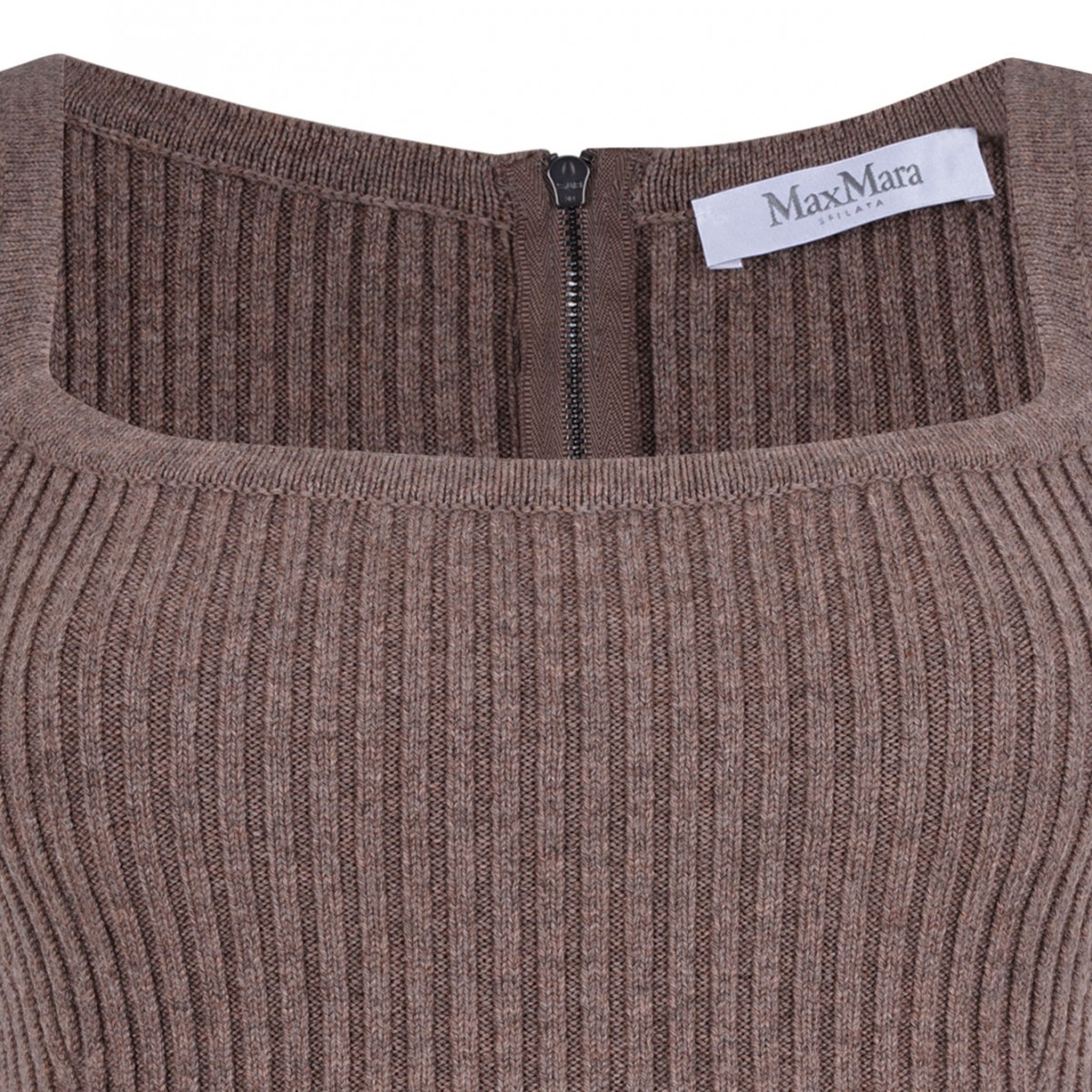 Hazelnut Wool And Cashmere Yarn Top
