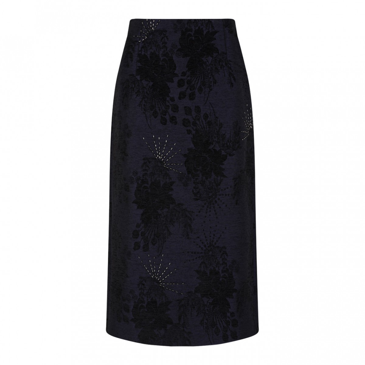Graphite Blue Midi Skirt