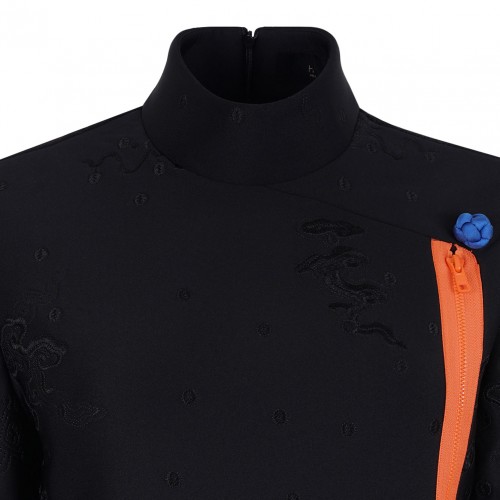 Dark Blue Chinese Jacket With Details