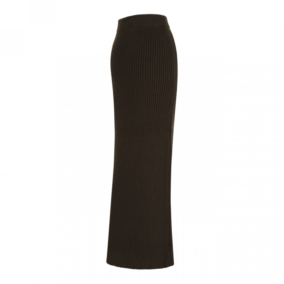 Moss Green Wool and Cashmere Pencil Skirt