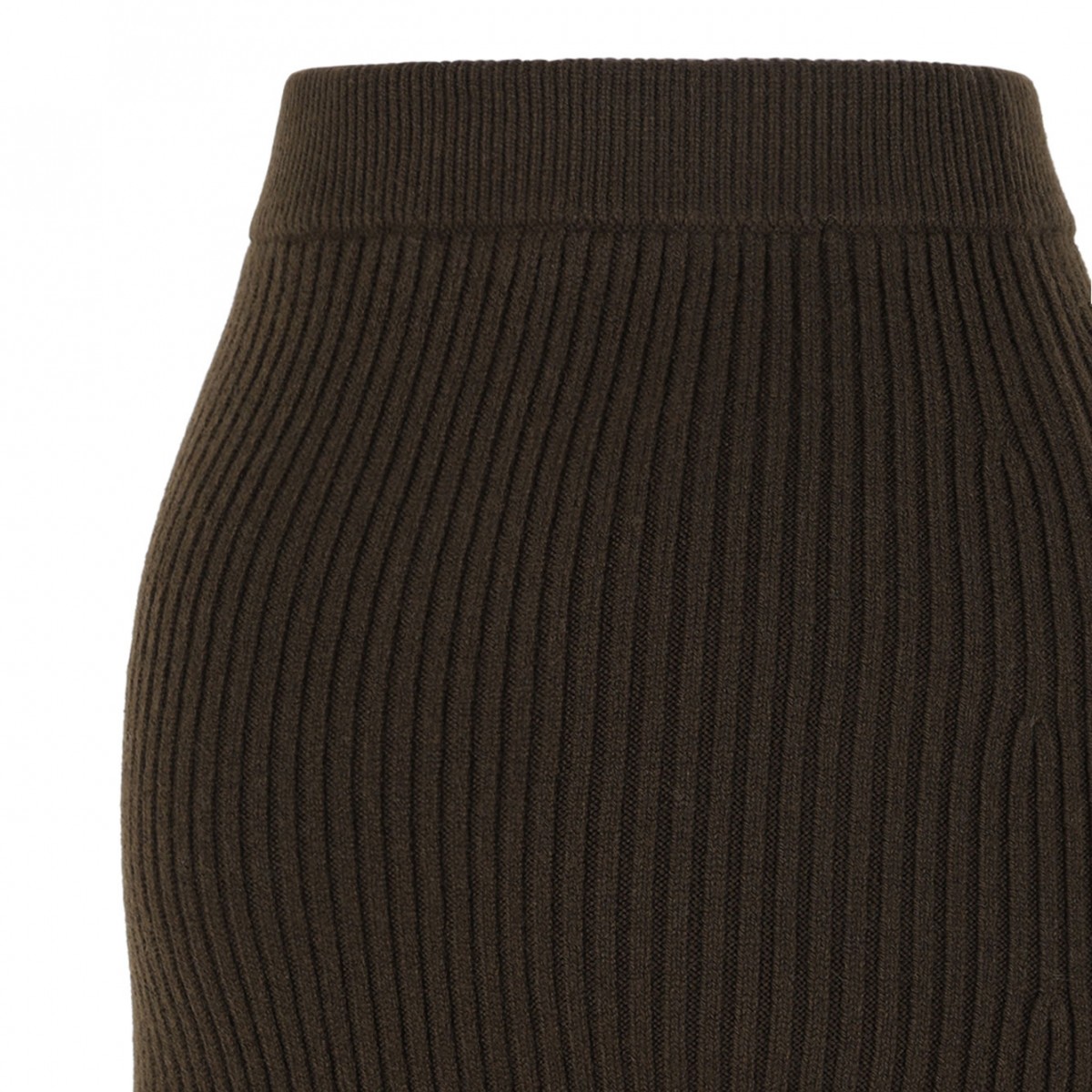 Moss Green Wool and Cashmere Pencil Skirt