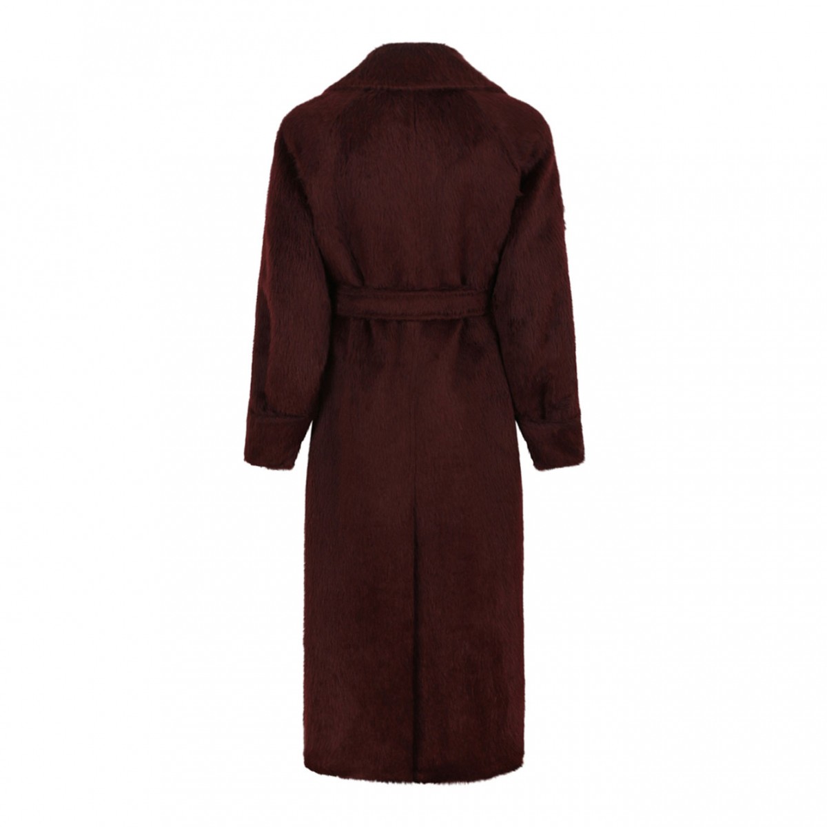 Cherry Long Alpaca And Wool Coat