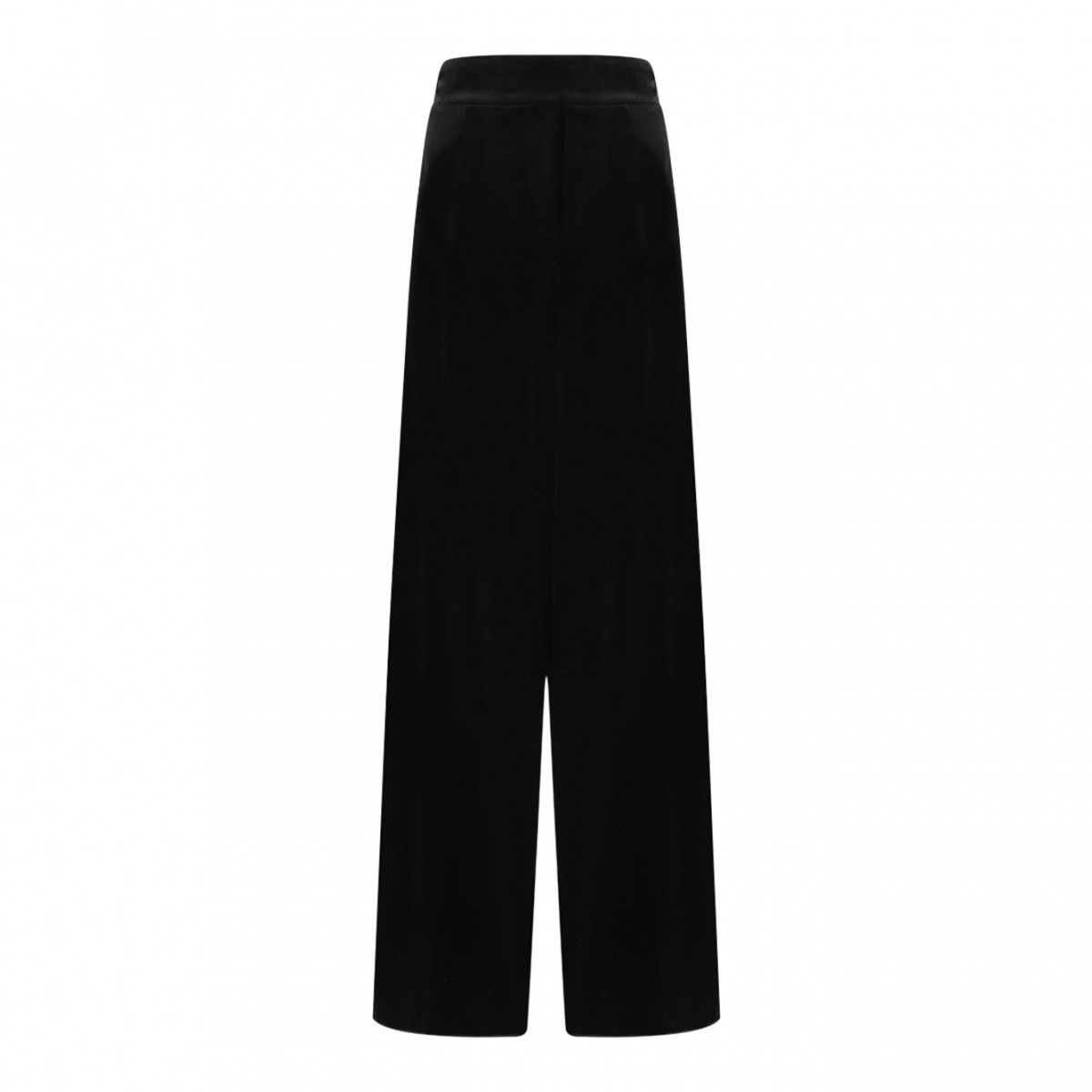 Black Shaved Velvet Trousers