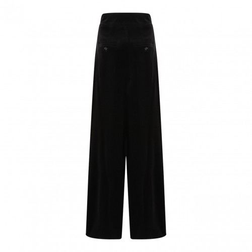 Black Shaved Velvet Trousers 2