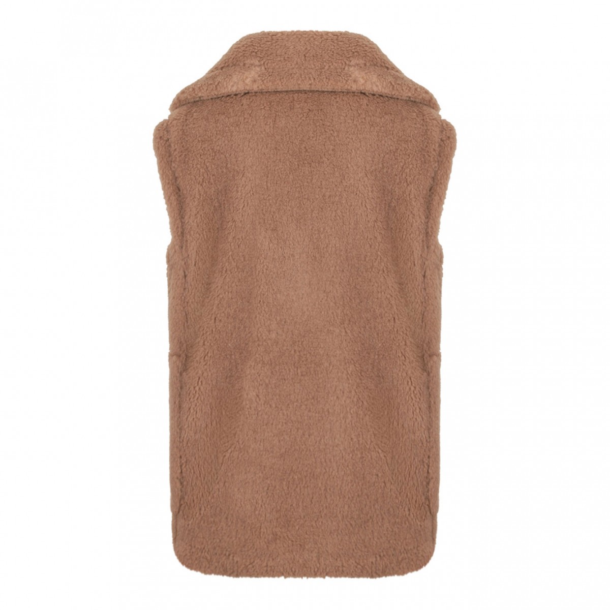 Breda Sleeveless Vest In Camel And Silk