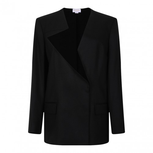 Black Contrasting Panel Blazer