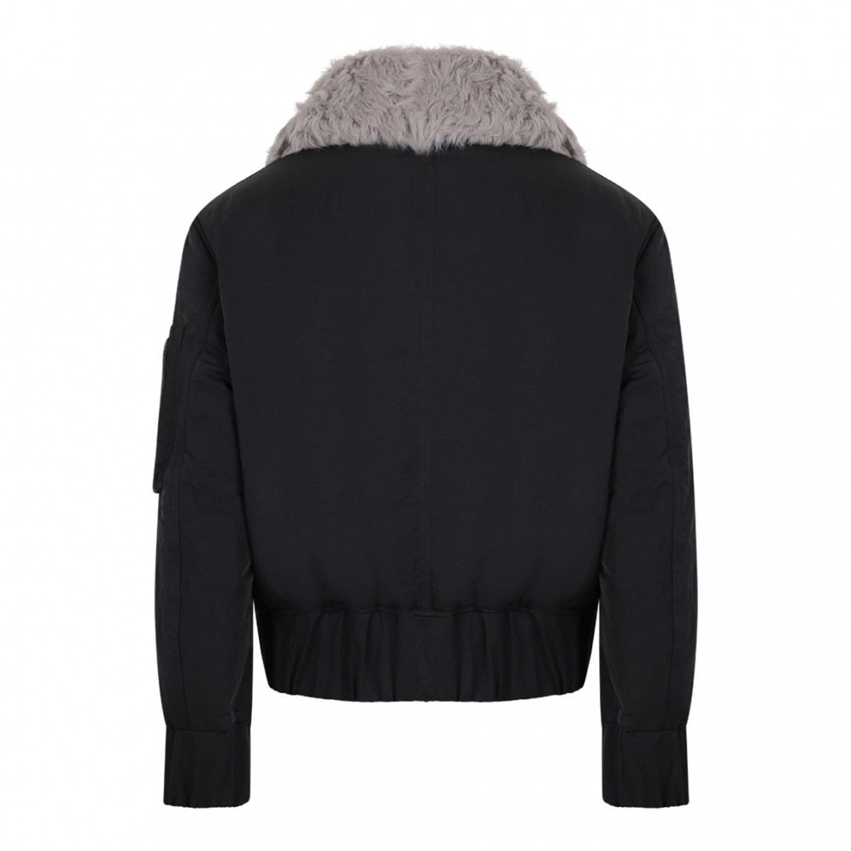 Bomber Jacket In Crumpled Nylon Serge