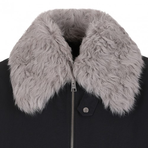 Bomber Jacket In Crumpled Nylon Serge