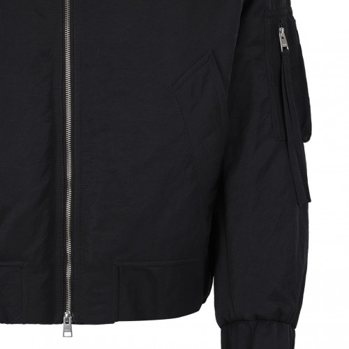 Bomber Jacket In Crumpled Nylon Serge