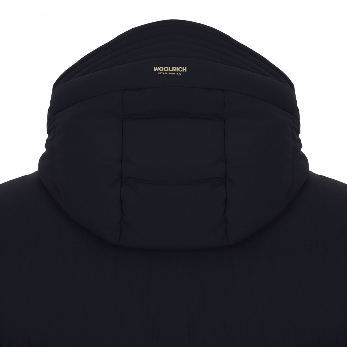 Melton Blue Stretch Hooded Puffer Jacket