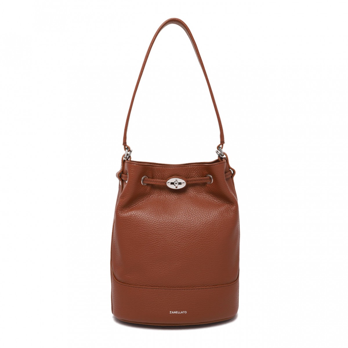 Monda Small Bag In Canaletto Brown Hammered Leather