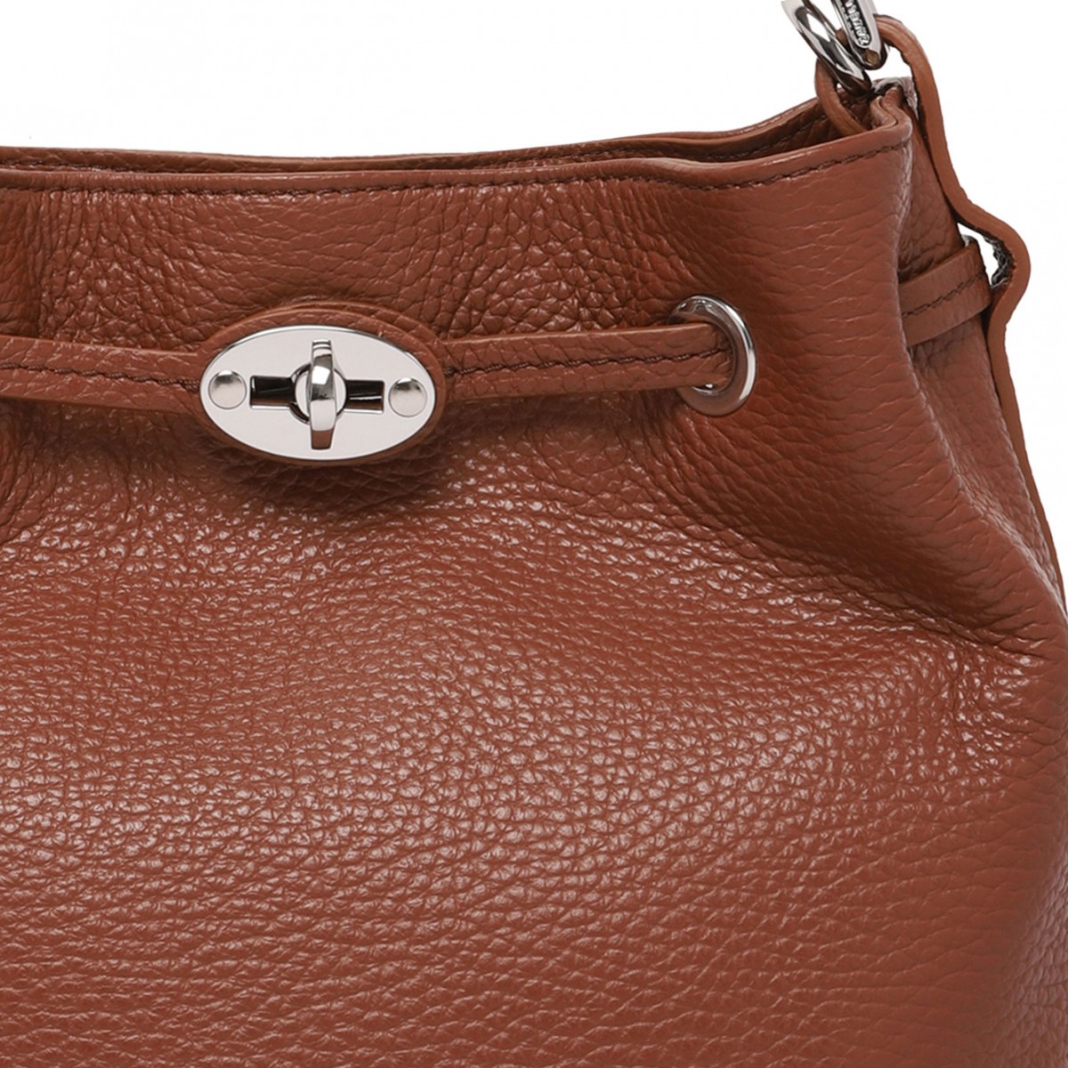 Monda Small Bag In Canaletto Brown Hammered Leather
