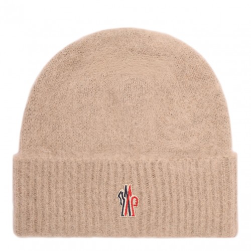 Beige Logo Beanie