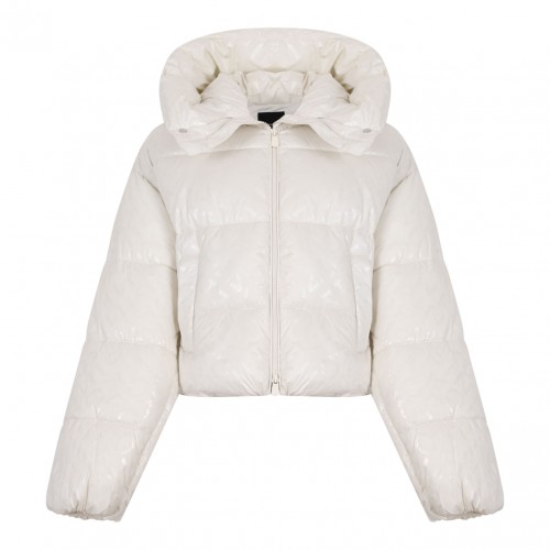 Off White Hooded Puffer Jacket