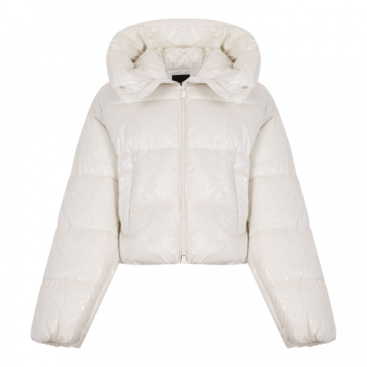 Off White Hooded Puffer Jacket