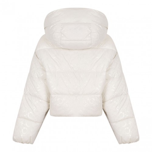 Off White Hooded Puffer Jacket