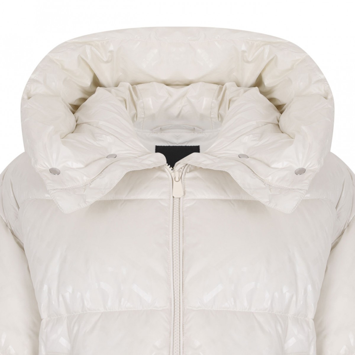 Off White Hooded Puffer Jacket