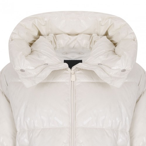 Off White Hooded Puffer Jacket