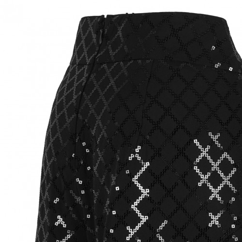 Black Sequin-Embellished Trousers