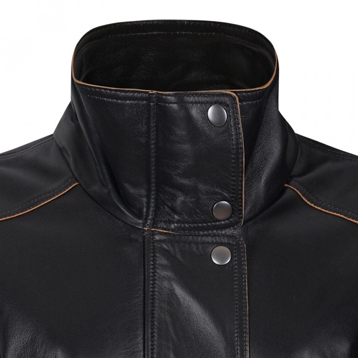 Black Relaxed Fit Patent Leather Jacket