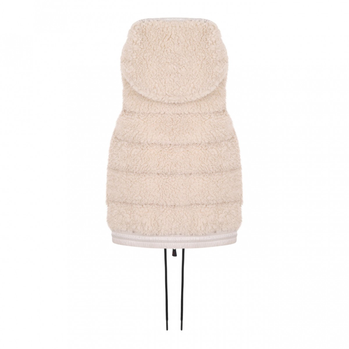 Beige Fleece Sleeveless Jacket