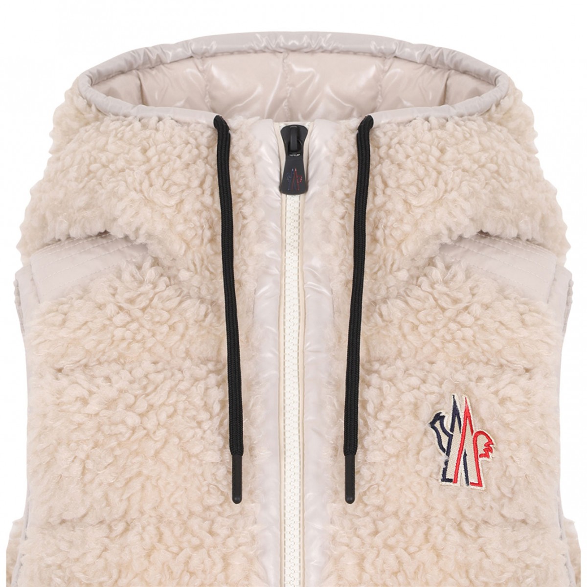 Beige Fleece Sleeveless Jacket