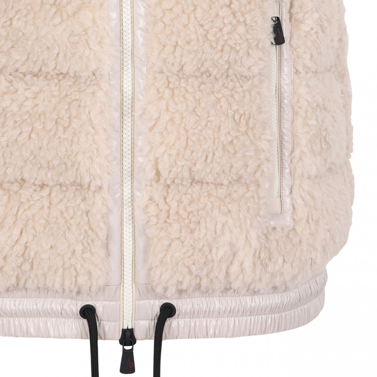 Beige Fleece Sleeveless Jacket