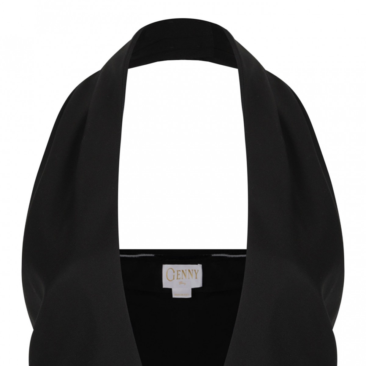 Black Halter-Neck Pleated-Front Jumpsuit