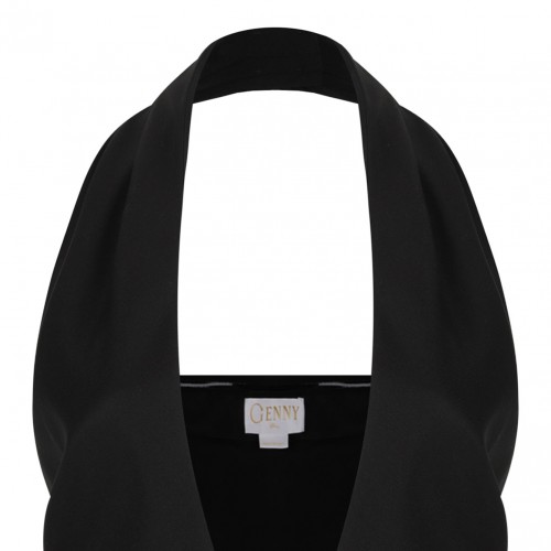 Black Halter-Neck Pleated-Front Jumpsuit