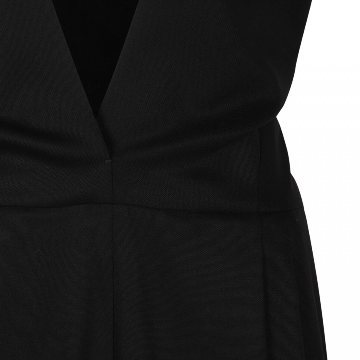 Black Halter-Neck Pleated-Front Jumpsuit