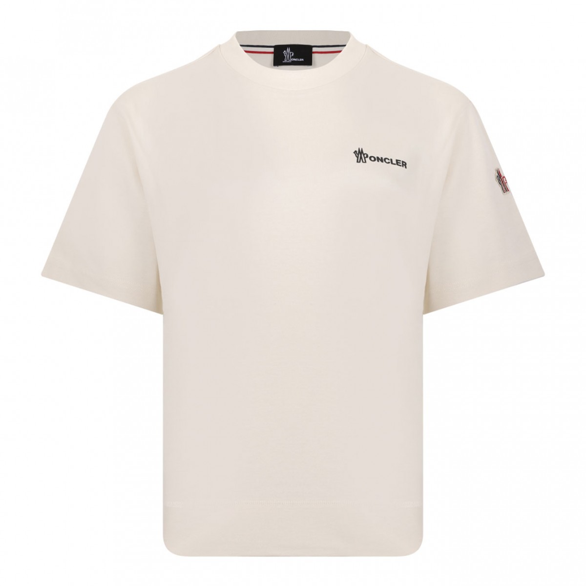 Beige Logo Print T-Shirt