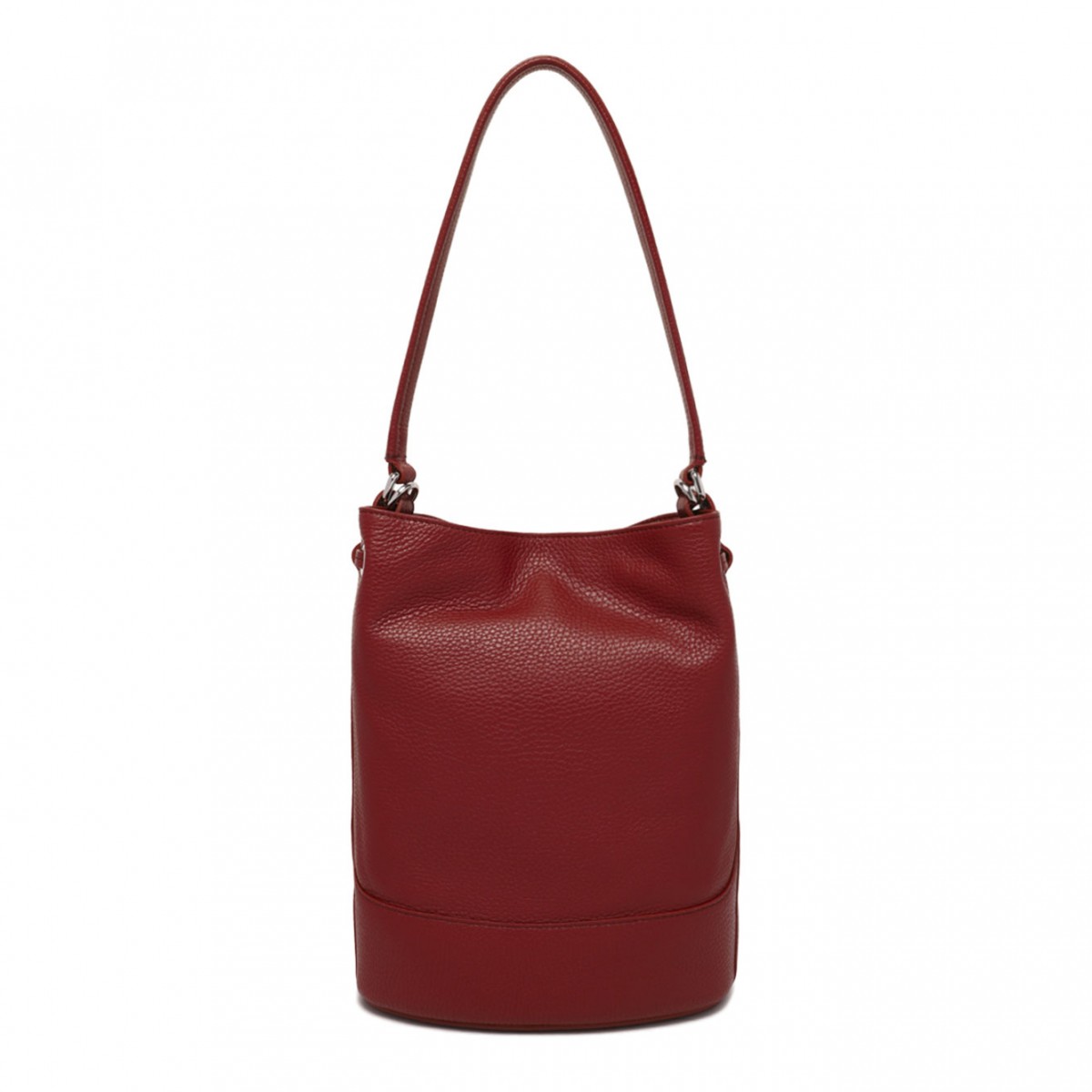 Monda Small Bag In Red Opera Hammered Leather