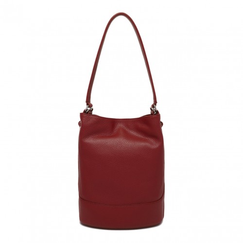 Monda Small Bag In Red Opera Hammered Leather